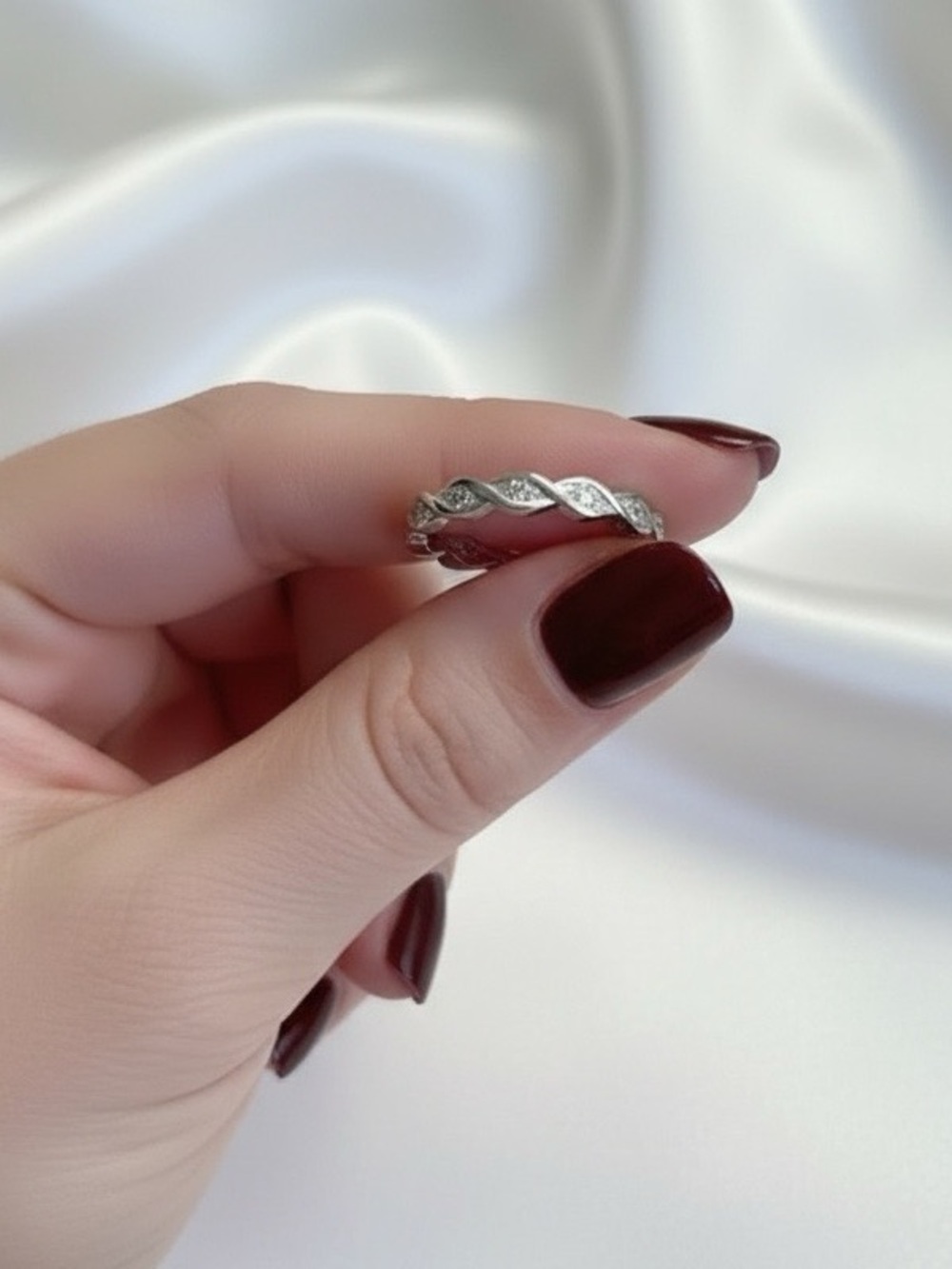 Sterling Silver Diamond Eternity Ring